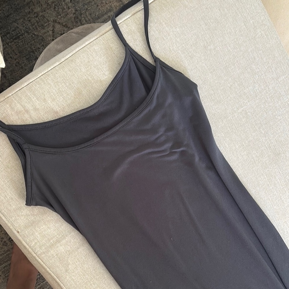 Stylish Blue Spaghetti Strap Dress